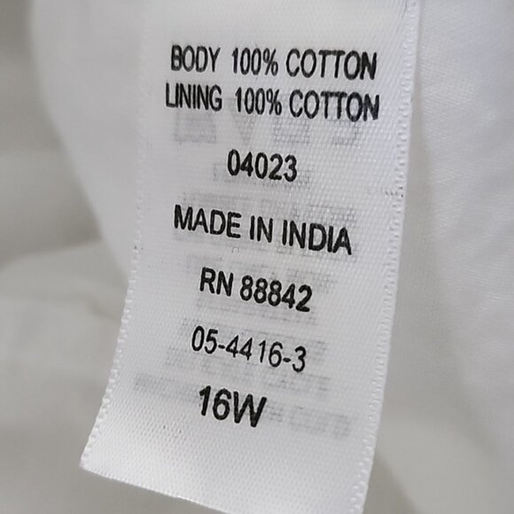 Roaman's Off White Eyelet and Knit Fully Lined Sleeveless Maxi Dress - Picture 15 of 15